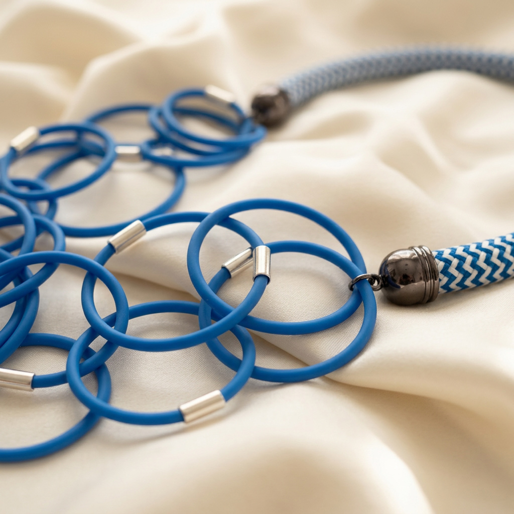 blue-statement-necklace-interlocking-rings-braided-cord-long-2